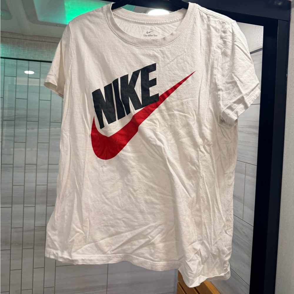 Nike Cream Tee with Subtle Logo